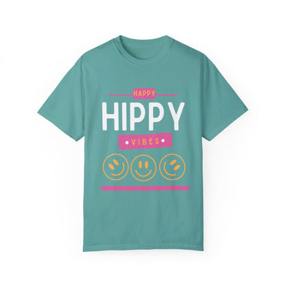 Happy Hippy Vibes Unisex Garment-Dyed T-shirt