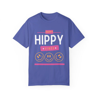 Happy Hippy Vibes Unisex Garment-Dyed T-shirt