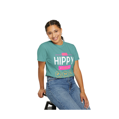 Happy Hippy Vibes Unisex Garment-Dyed T-shirt